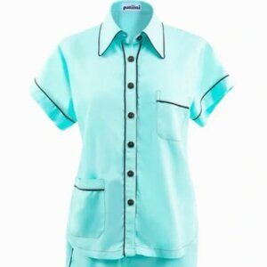 PATIINI NWT Size XL Teal Pajamas Short Sleeve Pajama Set